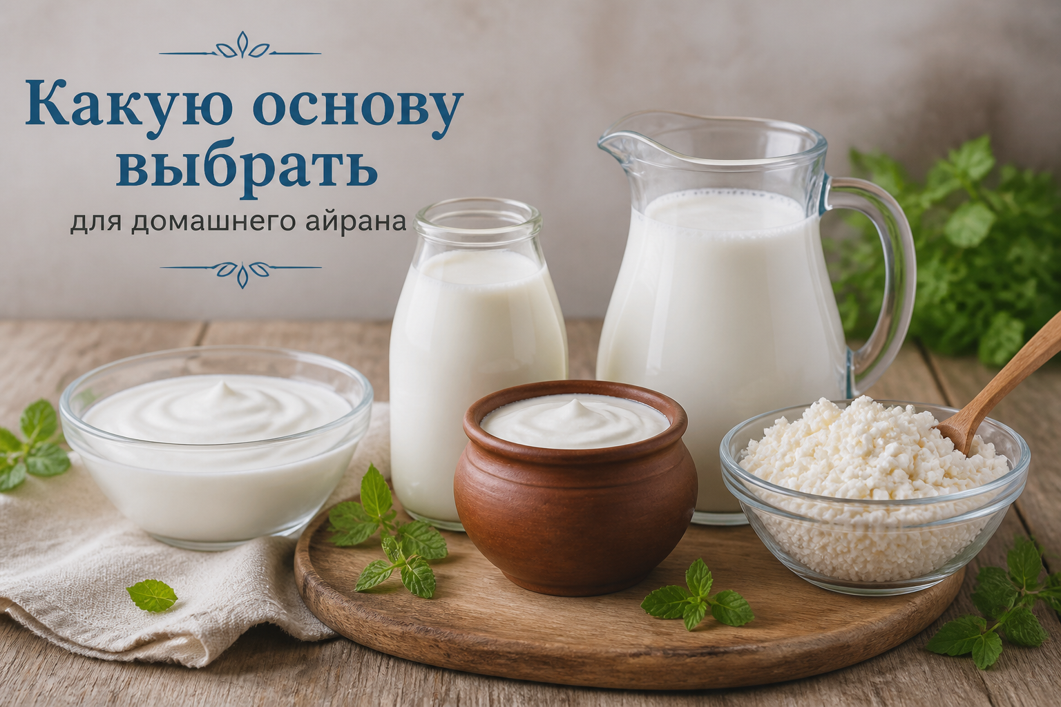 Какую основу выбрать — иллюстрация к статье «рецепт домашнего айрана»