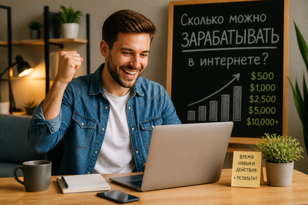 сколько можно зарабатывать в интернете — иллюстрация к статье «сколько можно зарабатывать в интернете»