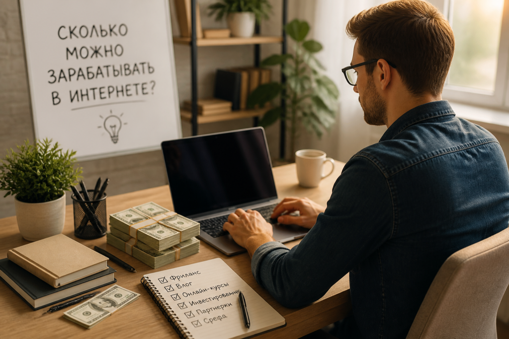 сколько можно зарабатывать в интернете — иллюстрация к статье «сколько можно зарабатывать в интернете»