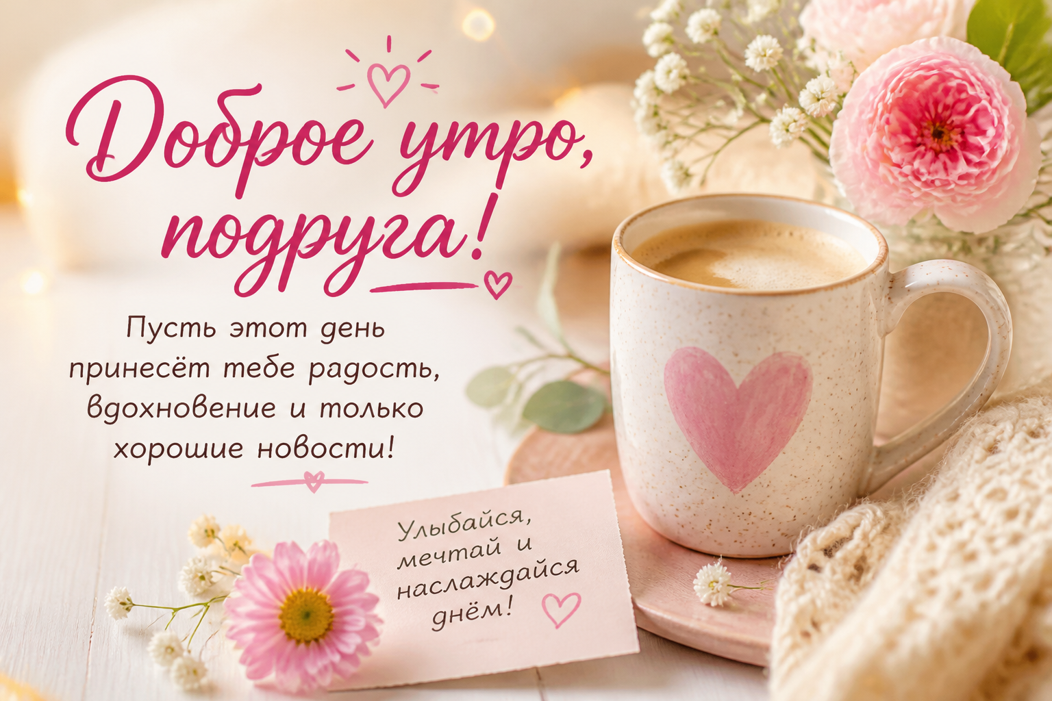 Доброе утро подруге — душевно, с теплом и улыбкой — иллюстрация к статье «доброе утро: картинки с наилучшими пожеланиями»
