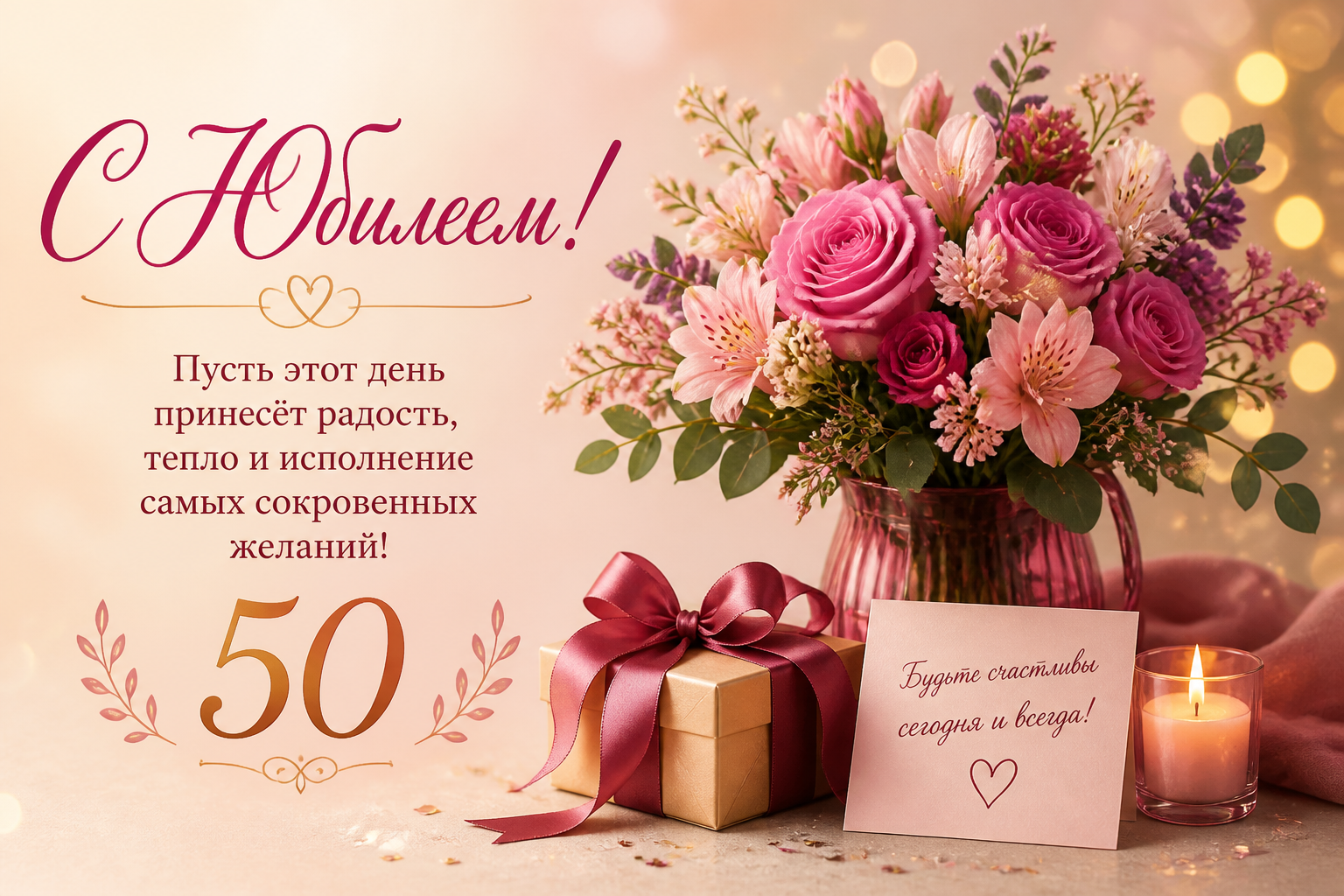женщину с юбилеем топ 50 пожеланий и картинки — иллюстрация к статье «женщину с юбилеем топ 50 пожеланий и картинки»