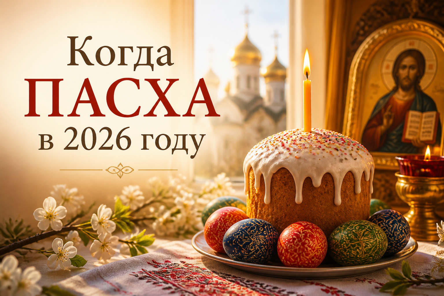 Когда Пасха в 2026 году — иллюстрация к статье «православный календарь на 2026 год»
