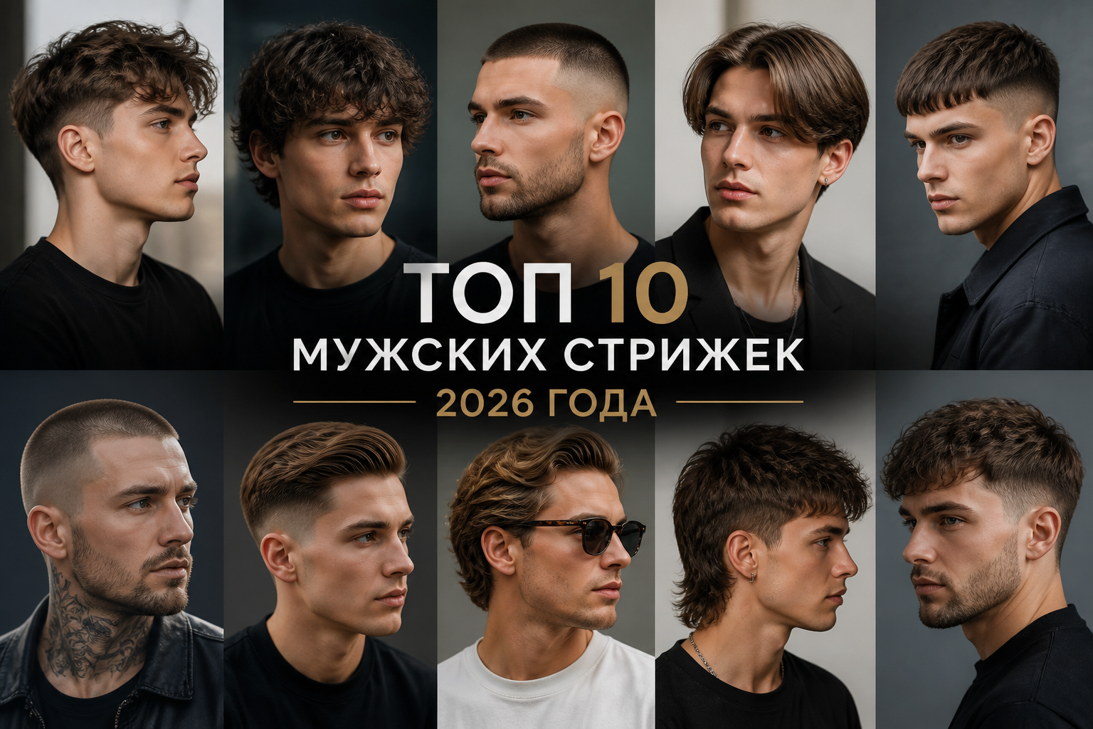 Топ 10 мужских стрижек 2026 года — иллюстрация к статье «топ 10 мужских стрижек 2026»