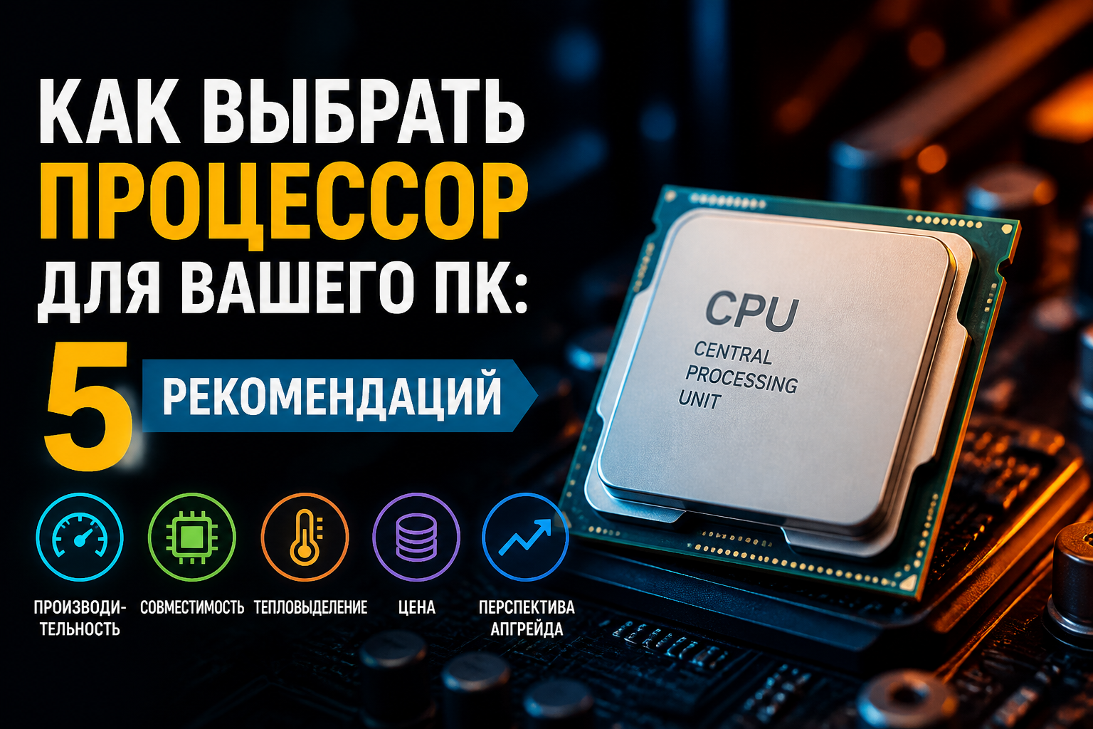 Как выбрать процессор для ПК: 5 рекомендаций