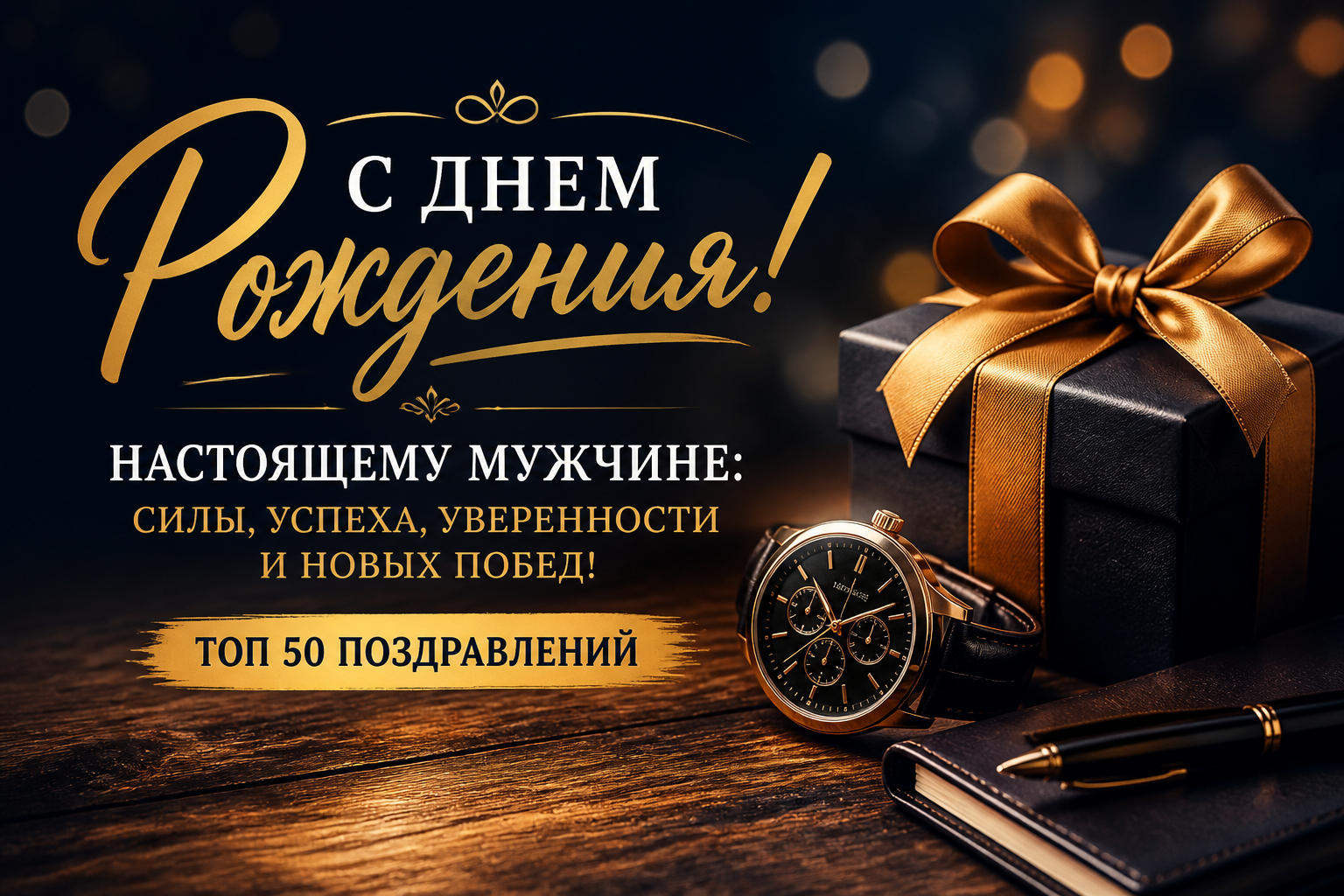 Топ 50 поздравлений с днем рождения мужчине