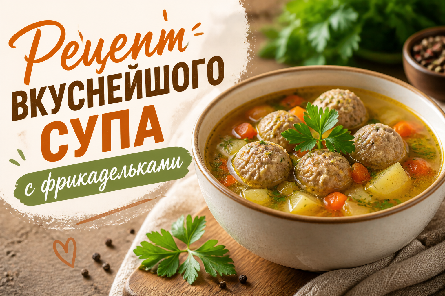 Рецепт вкуснейшего супа с фрикадельками