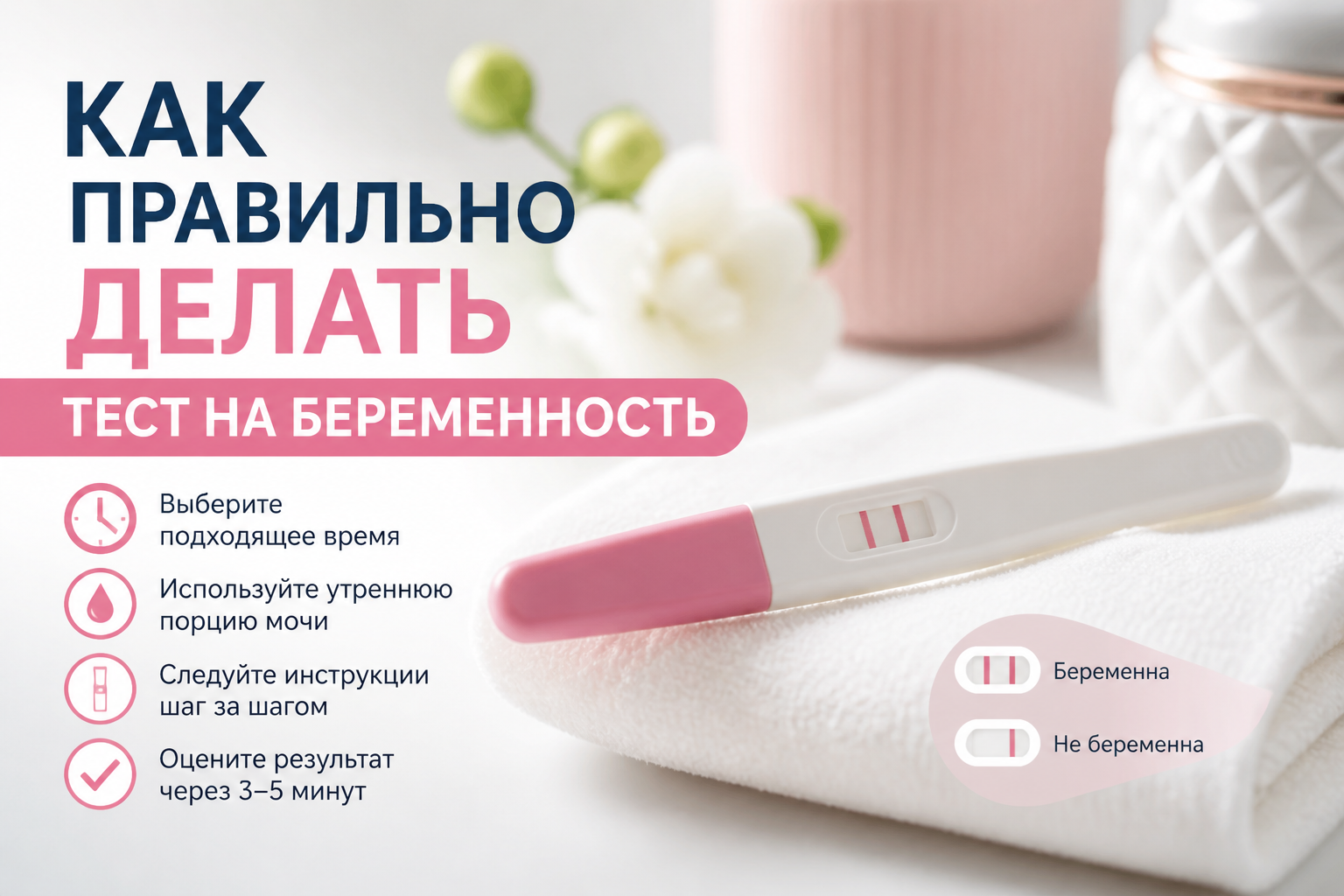 Как правильно делать тест на беременность